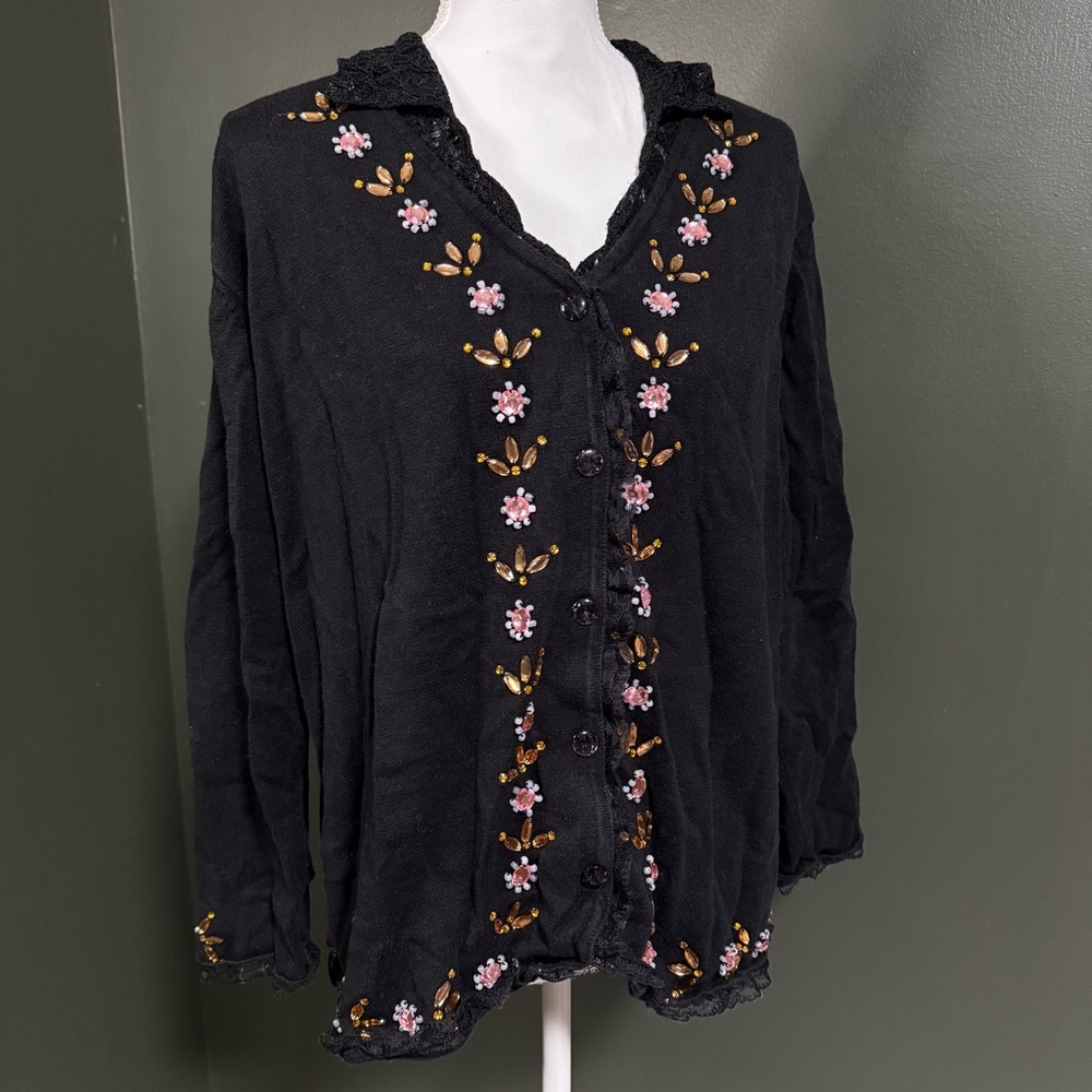 Storybook Vintage Black Cardigan